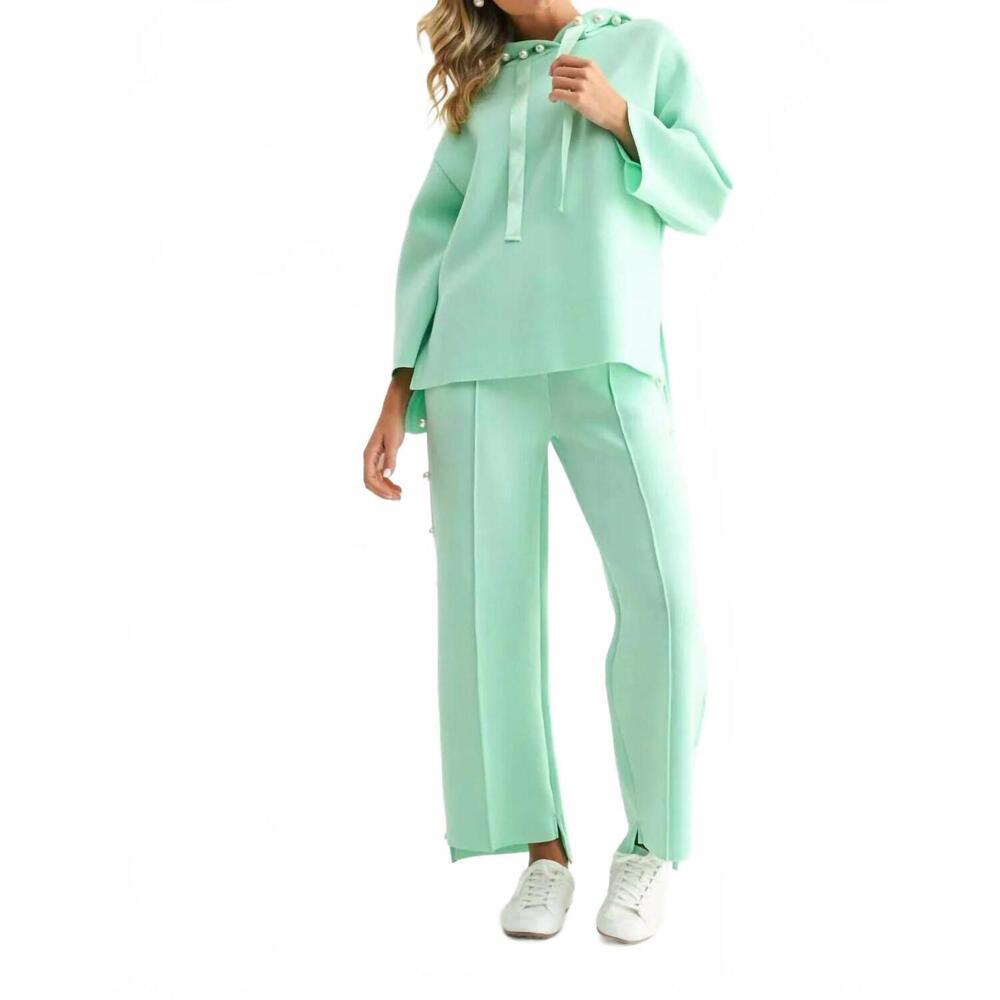 NEW JOH farrah french scuba pearl pants in mint